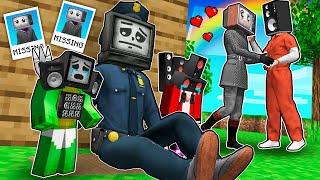 TV MAN POLICEMAN wanted TV WOMAN! TV WOMAN CHEATED with PRISONER? JJ and MIKEY in Minecraft - Maizen