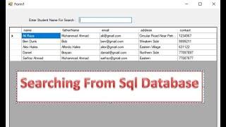 How to search data from Local Database and show in datagridview in C# | City Software Technologies