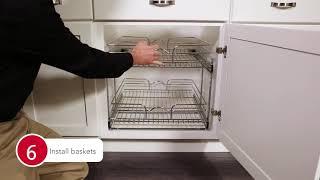 Rev-A-Shelf Chrome Pull-Out Cabinet Organizer Baskets For Kitchen Cabinets | KitchenSource.com