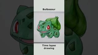 Pokemon Bulbasaur timelapse drawing #drawing #pokemon #shorts