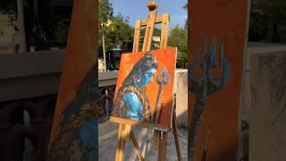 Easy to paint mahadev ! received painting kit from paintwaint .com #shivratri #shivapainting #art