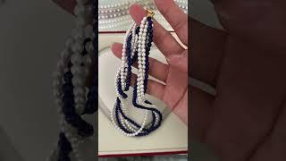 3-4mm freshwater pearl & lapis lazuli necklace