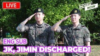 [FULL/REAL-TIME ENG SUB] BTS Jungkook and Jimin discharged from the army
