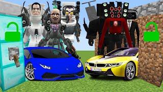 TİTAN HOPARLÖR KAFA GARAJ VS TESLA SKİBİDİ TUVALET GARAJ  - Minecraft