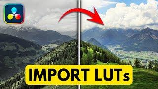 How To IMPORT LUTs in DaVinci Resolve