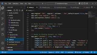 Node.js Express Handlebars Tutorial to Show Static & Dynamic Images Using express-handlebars in JS
