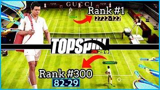 Rank 300 vs Rank 1 (96% Winrate) TopSpin 2K25 Player vs Player Gameplay | World Tour