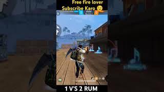 1 V'S 2 RUM  Garena free fire #freerireindia #freefireshorts #totalgaming #freefiremax #shorts