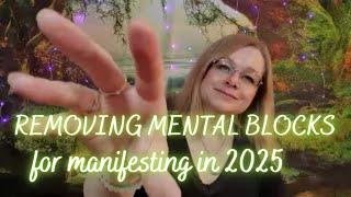 Removing mental blocks for manifesting in 2025. Asmr lepidolite crystal healing. Slow motion