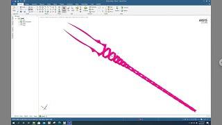 ANSYS SpaceClaim  Drawing a lance of lungious   part 1