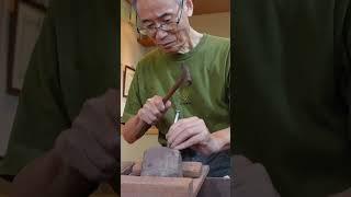 -PART 1- The process of making a Japanese calligraphy inkstone.#shorts #short