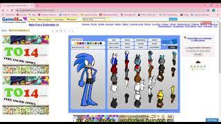 Como hacer a Sonic en Furry Doll Maker