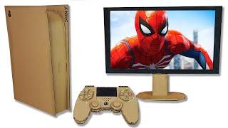 How to Make Sony PS5 from Cardboard - DIY