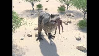 T Rex grab animation 1E - Dariah the fantasy elf - Wormsign-WerewolfCZ