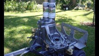 Rustoleum hammered Gray D16 civic transmission clean up and paint #Nesquik
