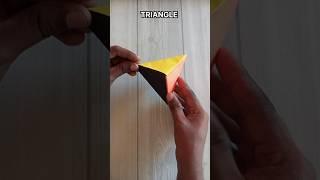 TRIANGLE ORIGAMI| TUTORIAL| STEP BY STEP TRIANGLE CRAFT FOLDING| ART WORK