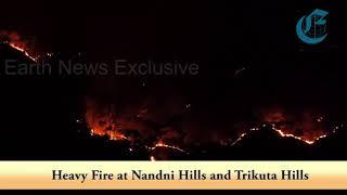 The Earth News: Massive fire at Nandni hills and Trikuta hills.  The Earth News Exclusive