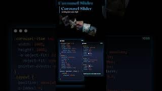  Build a Carousel Slider with JavaScript! || #shorts #shortsvideo #cssanimation #layoutwebdesign