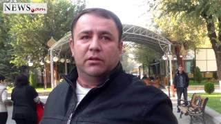 Family members argue during protest action in Yerevan