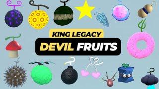 All Devil Fruits (Showcase + Stats) - King Legacy