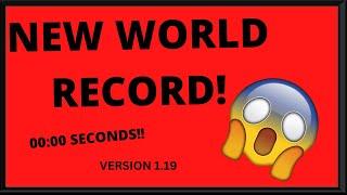 Minecraft 1.19 Nothing Speedrun World Record (00:00)