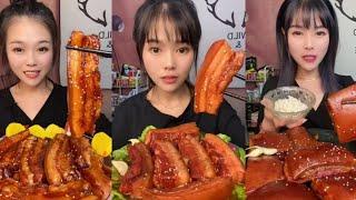 CHINESE MUKBANG : SPICY PORK BELLY EATING ASMR MUKBANG 먹방 (No Talking)