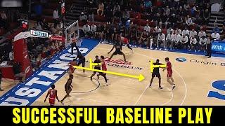 College team gets a WIDE OPEN shot on a baseline play