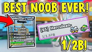 I went from NOOB to PRO because I got a 1/2B NOOB! | Noob Factory Simulator