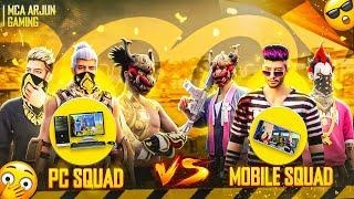 PC Squad vs Mobile squad - MCA Arjun gaming - Freefire 4vs4 challenge #trending #viral #freefire