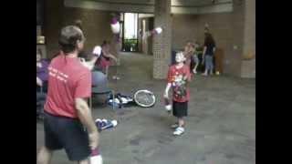 Jacob Petersen 10yr Old Juggler Club Passing With Mr. G Juggler Gary Luber 2011