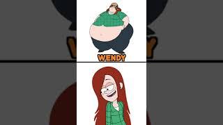 gravity falls characters fat version #shorts