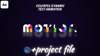 Make Dynamic Text Animation in After Effects - FREE Project File | Advanced Motion Graphics