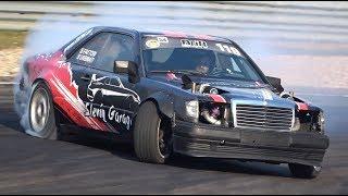 Twin Turbo V8 Mercedes-Benz W124 E-Class Drift Car! - Killing Tires at Modena Circuit!