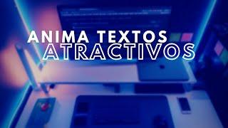 Cómo animar textos en Premiere Pro, de forma fácil y rápida.