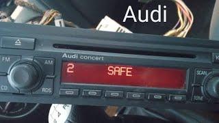 طريقة فك شفرةsafe2 راديو سياة audi