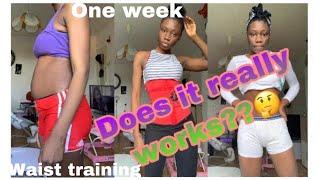 My One Week Waist Training RESULT FT Getfitng #waisttrainer