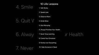 10 Life Lessons #inspire #inspiration #motivation #quotes #shorts #ytshorts #shortvideo #viralvideo