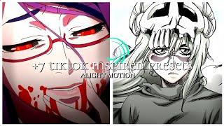 +7 Tiktok Trending presets #9 [ XML + QR + CC ] #anime #alightmotionpresets #bleach #dragonball