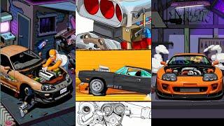 Fast and furiyas Supra MK4 and Dodge Charger R/T Street Racing Animation