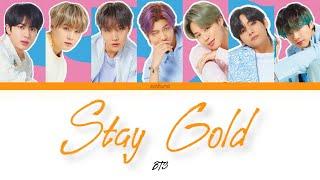 BTS - Stay Gold (ПЕРЕВОД НА РУССКИЙ И КИРИЛЛИЗАЦИЯ) (COLOR CODED)