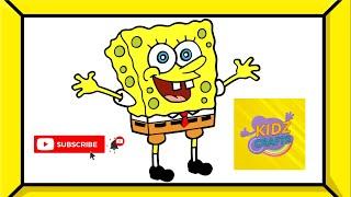 Spongebob Drawing and Coloring | Spongebob Square Pants | KidzCrafts #howtodraw #drawing #spongebob