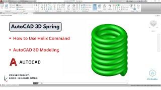 AutoCAD 3D Spring | AutoCAD Basic 3D Modeling | How to Use Helix Command in AutoCAD | CADable