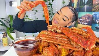 KING CRAB SEAFOOD BOIL MUKBANG | SEAFOOD BOIL MUKBANG| SPICY BUTTER SAUCE 