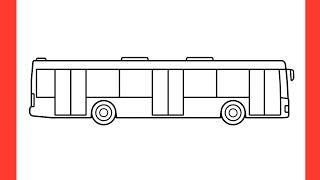 How to draw a CITY BUS / drawing bus easy