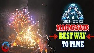 BEST WAY to tame the Magmasaur! Ark Survival Evolved Guide - GENESIS DLC