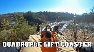 Rocky Top QUADRUPLE LIFT COASTER POV in 4K