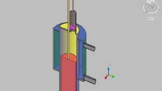 Двигатель Стирлинга в 3D - autocad