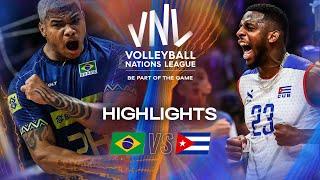 Brazil  vs. Cuba  - Highlights | Week 1 | Men's VNL 2025