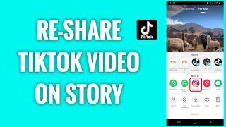 How To Re-Share Someone's TikTok Video On Your Instagram Story