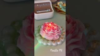 Flower Candle with Epoxy Star Base | ASMR Relaxation 